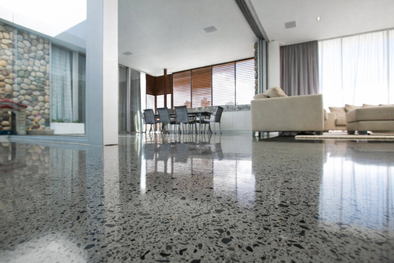 Concrete floor installation in Quincy, MA